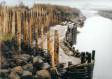 Erosion control in progress Burnham Overy Staithe