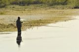 Belorussian man Fishing 'having a fag'